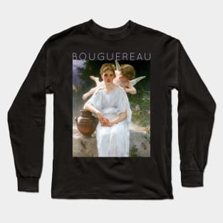 William-Adolphe Bouguereau - Whisperings of Love Long Sleeve T-Shirt